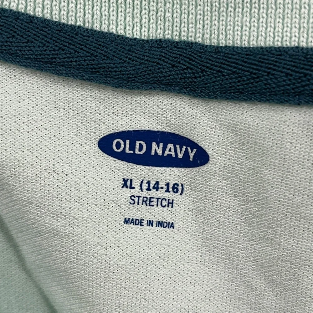 Old Navy Polo Shirt Youth XL Multicolor Colorblock Cotton Stretch‎ Resort Wear